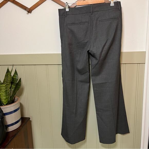 Nili Lotan Irene Wool Flare Leg Charcoal Dress Pants Size 6 - Picture 6 of 8